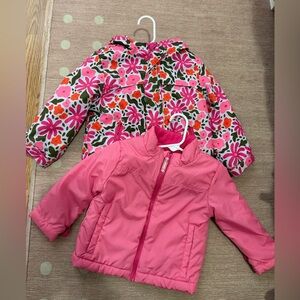 Cat & Jack Pink and Floral Kids Puffer Jacket Set